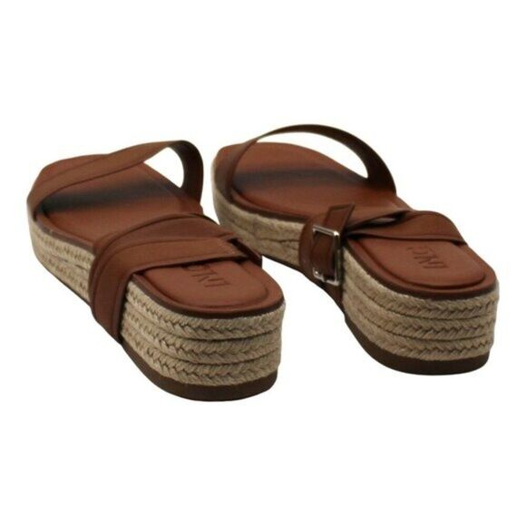 Inc Womens Brown 1 Platform Padded Ankle Strap Espadrille Shoes - Picture 8 of 9